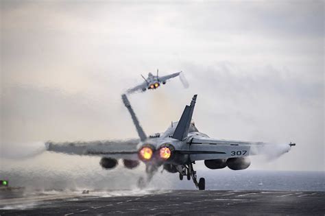 F-18 Hornet taking off