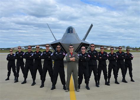 F-22 Raptor Demonstration Team performing aerobatic maneuvers