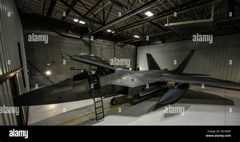 F-22 Raptor in hangar