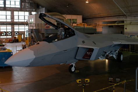 F-22 fighter jet museum display