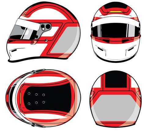 F1 Helmet Design Template 3