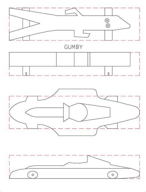 F1 Pinewood Derby Car Template Design