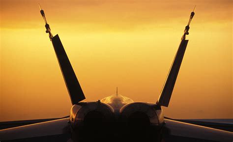 F18 Hornet at Sunset