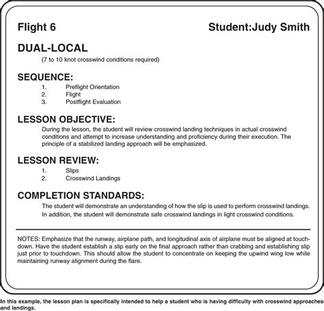 FAA Lesson Plan Template