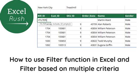 Using the FILTER Function in Excel