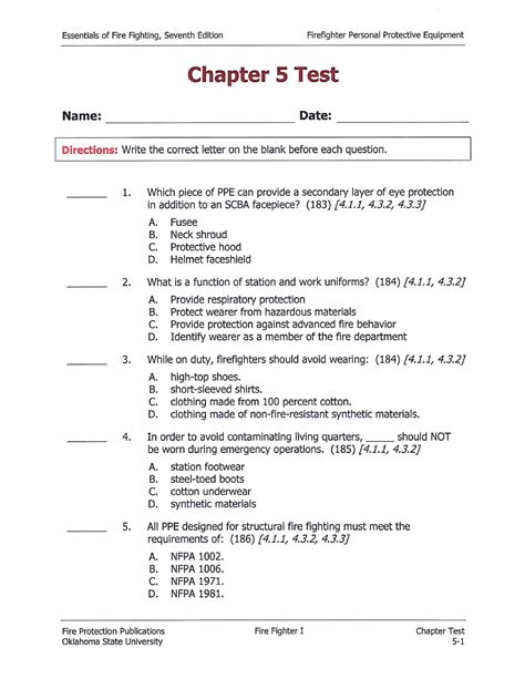 FSC Practice Test Printable Sample