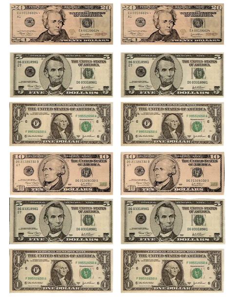 Fake money printables for kids gallery 10