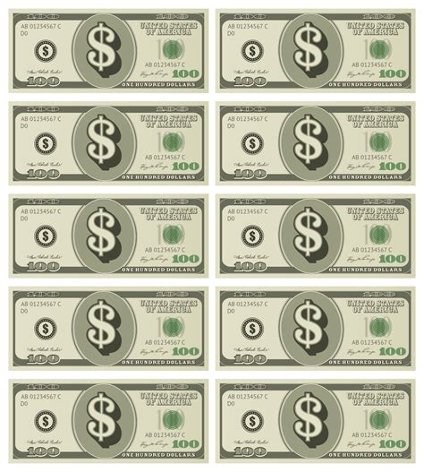 Fake money printables for kids gallery 2