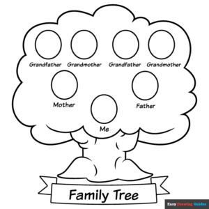 Family Tree Coloring Page