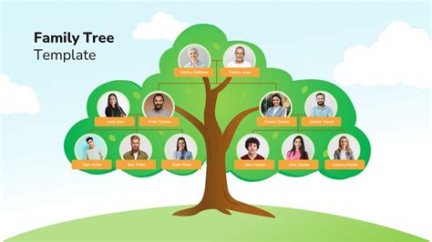 Family Tree Template PowerPoint Example 1