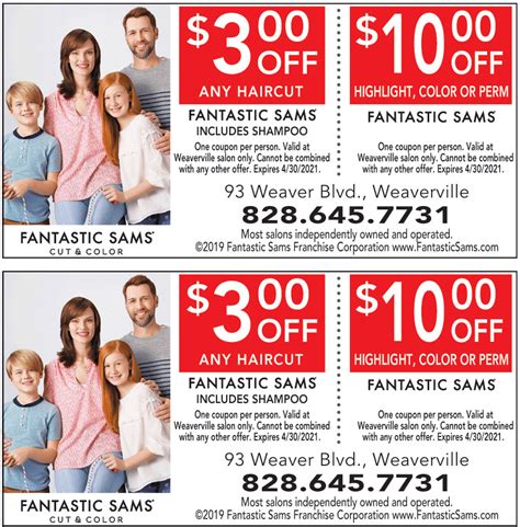 Fantastic Sams BOGO Coupons