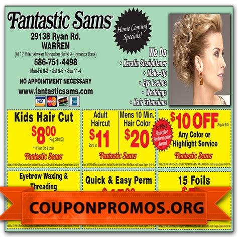 Fantastic Sams Free Service Coupons