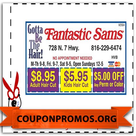 Fantastic Sams Services Coupons