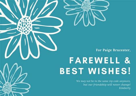 Farewell Card Template