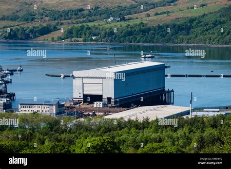 Aerial view of Faslane Naval Base