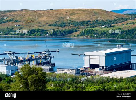 Aerial view of Faslane Naval Base