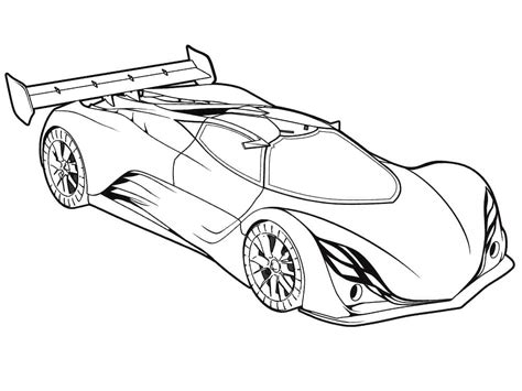 Fast Race Car Coloring Page