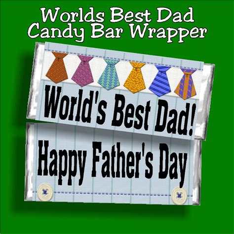 Father's Day Candy Bar Wrapper Templates