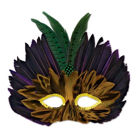 Feathered Mardi Gras Mask