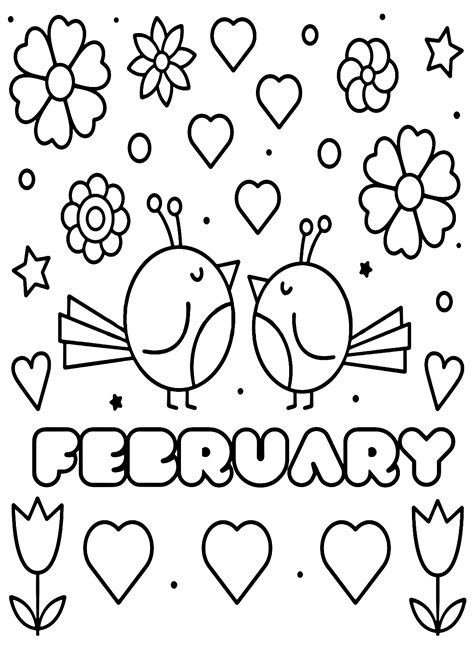 Love birds coloring page