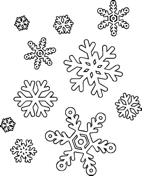 Snowflakes coloring page