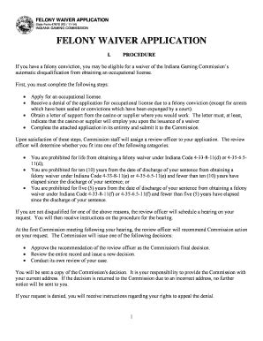 Felony Waiver Process Military