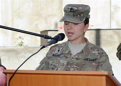 Female Chaplain Serving