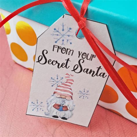 Festive Holiday Secret Santa Tag