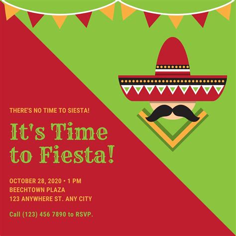 Fiesta Invitation Templates Design 1