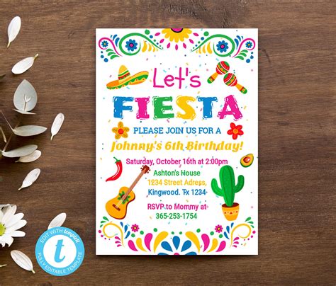 Fiesta Invitation Templates Design 2