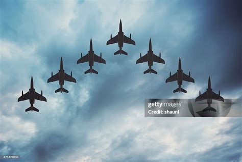 Fighter jets in formation