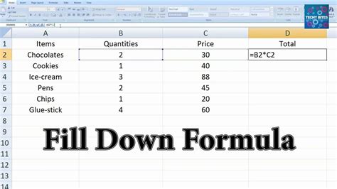 Fill Down Formulas