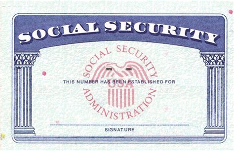 Fillable Social Security Card Template