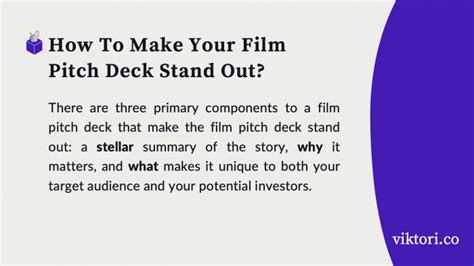 Tips for Creating a Compelling Film Pitch Deck