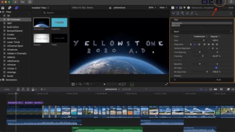 Final Cut Pro Text Templates