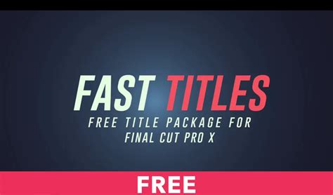 Final Cut Pro Text Templates Example 1