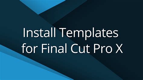 Final Cut Template Example 4