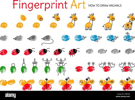 Fingerprint Animals Art