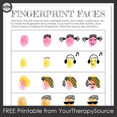 Fingerprint Art Templates for Personal Use