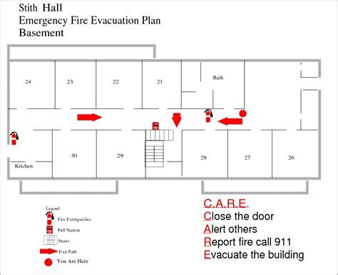 Fire Evacuation Plan Template Example