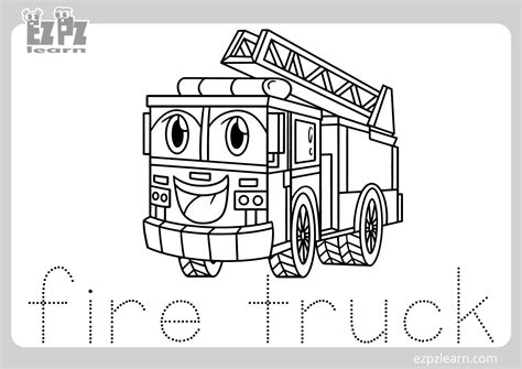 Fire Truck Coloring Pages PDF