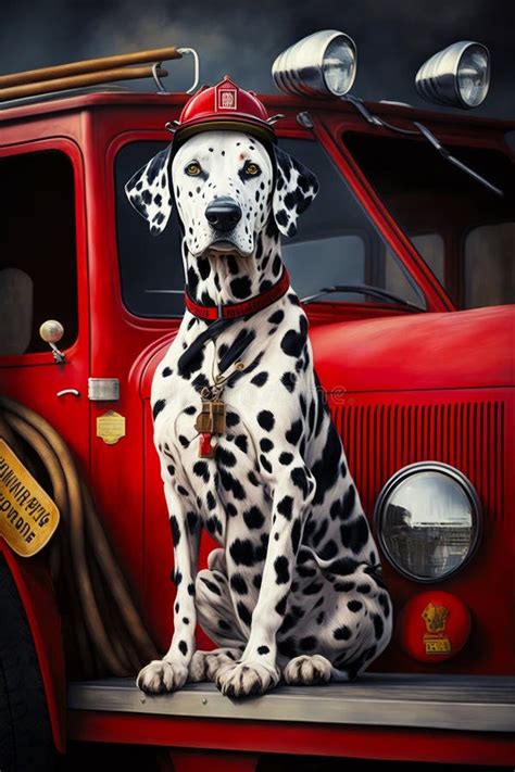 Fire Truck with Dalmatian