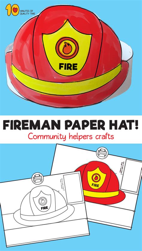 Firefighter Hat Template 1