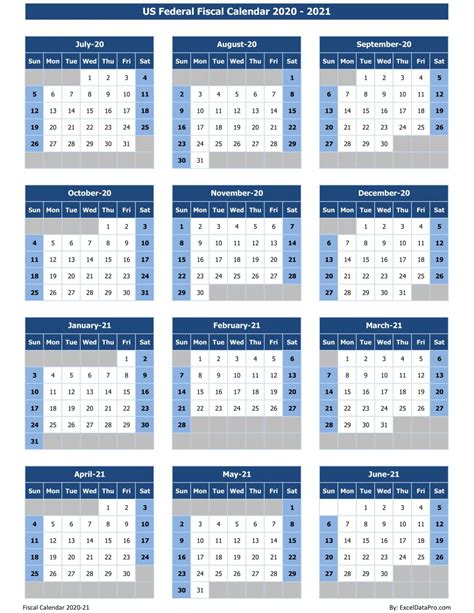 Fiscal Year Calendar