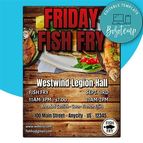 Fish Fry Flyer Template Example 10