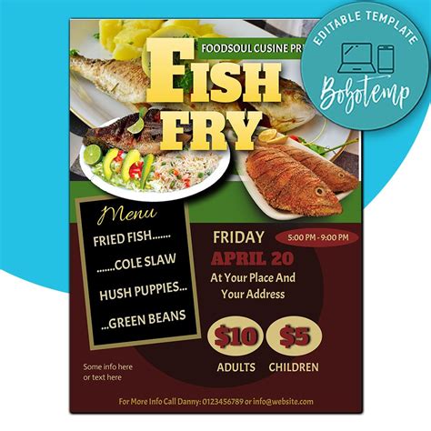 Fish Fry Flyer Template Example 4