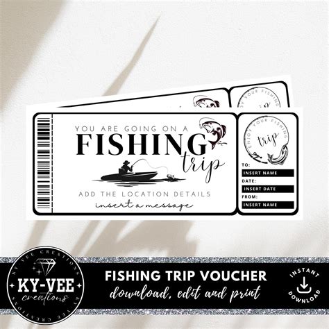 Fishing Gift Certificate Template Creation