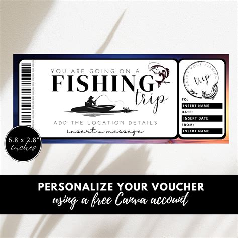 Fishing Gift Certificate Template Design