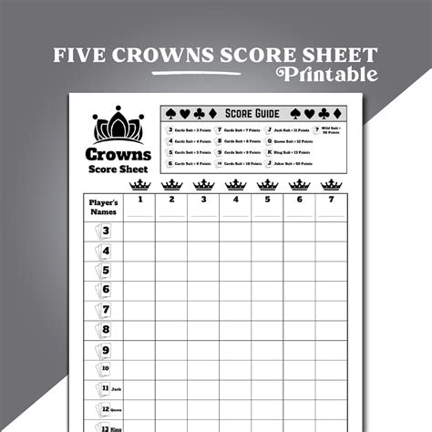 Five Crowns Game Score Tracking