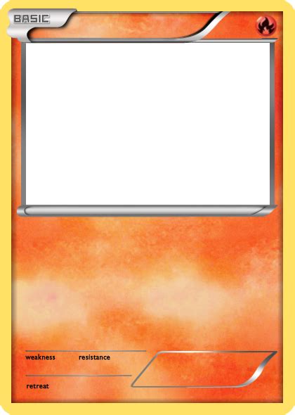 Flame Breath Fire Pokémon Card Template